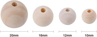Foraineam - Juego de 700 cuentas redondas de madera natural, cuentas espaciadoras (0.394 in, 0.472 in, 0.630 in, 0.787 in) - Arteztik
