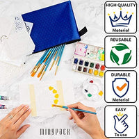 Mandala Stencil Dot Set de pintura – 48 piezas juego de 36 plantillas de mandala, plantillas de pintura, 2 tamaños diferentes, 1 bolsa azul con cremallera, 10 pinceles de pintura de artista para proyectos de pintura de roca, muebles de pared de madera - Arteztik
