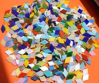 Lanyani 1050 piezas de azulejos de mosaico de vidrio de formas mixtas para manualidades, piezas de vidrieras coloridas para proyectos de mosaico - Arteztik
