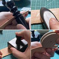 BESTCYC - Juego de 2 herramientas de madera de ébano negro para pulir cuero, madera maciza - Arteztik

