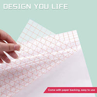 YRYM HT Cinta de papel de transferencia de vinilo transparente Roll-12 x 50 pies con rejilla de alineación para Silhouette Cameo, Cricut vinilo adhesivo para calcomanías, letreros, ventanas, pegatinas - Arteztik
