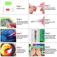 Kit de pintura de diamante para adultos, bricolaje 5D regalo de Navidad redondo completo taladro arte perfecto para la relajación y decoración de la pared del hogar regalos de Navidad (11.8 x 15.7 in) - Arteztik
