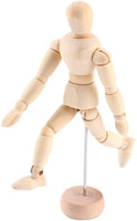 Yosoo Artista macho Modelo de figura de madera con Extremidades Movable para Sketching dibujo ayuda maniquí, 8" - Arteztik
