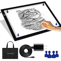 Almohadilla de luz magnética A3 – Caja de luz portátil para dibujo – Mesa de luz profesional con 4 imanes, tablero de luz ultrafino de 0,27 pulgadas con una bolsa a juego y cable USB para pintura de diamantes, visión de rayos X - Arteztik
