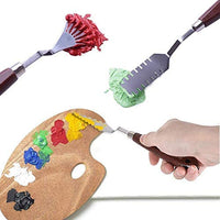 Bestgle - Juego de cuchillos de paleta de acero inoxidable flexible con espátulas para pintura artística y aceites, acrílicos, manualidades, madera y acero inoxidable, M - Arteztik
