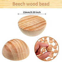 50 bolas de madera sin terminar dividir bolas de madera medias artesanías bolas naturales de madera para manualidades hemisferio para pintar DIY Navidad ornamento DIY proyectos (0.984 in) - Arteztik
