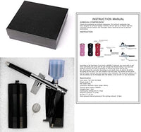 Kit de aerógrafo, aerógrafo inalámbrico de una sola acción recargable mini compresor de aire (rojo) - Arteztik
