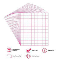 Cinta de transferencia de papel para vinilo, 10 x 11.8 pulgadas, cinta de transferencia transparente de malla de alineación, 20 unidades para carteles, ventanas, pegatinas, calcomanías - Arteztik
