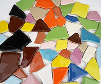 Lanyani Roto China Mosaico Azulejos, Azulejo de cerámica de porcelana azul y blanca esmaltado irregular para manualidades - Arteztik
