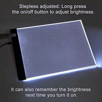 A4 ultrafina caja de luz LED Tracer, lyonge alimentado por USB portátil no regulable Brillo LED luz de Artcraft Tracing Pad Caja de luz para artistas dibujo animación diseñar estarcir - Arteztik
