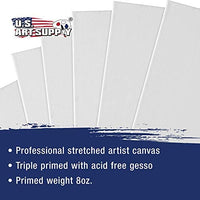 US Art Supply, Lienzo Extendido Libre de Ácidos, Alta Calidad, de 11 x 14 Pulgadas, Paquete de 7, 3/4 Imprimaciones con Gesso (Paquete de 7 Lienzos de Alta Calidad) - Arteztik
