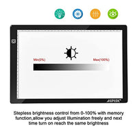 Agptek Bloc, tableta de dibujo, caja de luz para calcar led, brillo ajustable para proyectos de dibujos, bocetos - Arteztik
