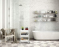 CAXXA - Organizador de almacenamiento de 3 niveles de metal con ruedas giratorias, color blanco - Arteztik
