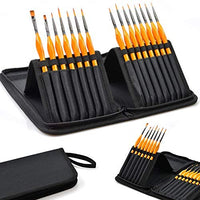 Loteaf - Juego de 17 pinceles de pintura con cuchillo de paleta y esponja para acuarela, acrílico, aceite, bolsa de transporte emergente incluida para artistas, adultos y niños - Arteztik
