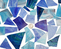 Lanyani - Hojas de vidrio para vidrieras, mosaicos de vidrio para obras de arte y manualidades, 35 oz, color azul - Arteztik

