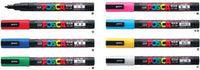 Uni-posca PC-3M8C - Rotulador de punta fina (8 unidades), multicolor - Arteztik
