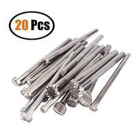20 piezas de herramientas de trabajo para sillín de piel, herramientas de manualidades, kit de sellos de cuero, juego de herramientas para hacer sillín de trabajo de cuero, juego de herramientas para tallar manualidades, arte hecho a mano - Arteztik
