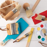 DIYARTZ - Juego de 3 pinceles de pintura, cerdas naturales, gruesas y duraderas - Arteztik
