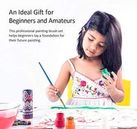 Juego de 12 pinceles de pintura Atmoko con 2 paletas para acuarela, acrílico y pinturas al óleo, perfecto para pintar lienzos, cerámica, arcilla, madera y modelos, gran regalo para niños, artistas - Arteztik
