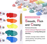 TBC The Best Crafts Juego de pintura acrílica de 60 colores (0.7 fl oz x 60) para artistas profesionales, adultos. Pintura de roca, pintura de arcilla, lienzo, pintura de tela, suministros de artes y manualidades y artículos esenciales de arte escolar par - Arteztik
