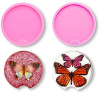 2 moldes redondos de silicona para moldes de resina epoxi diámetro 2.6 in/2.9 in, moldes para fundición, decoración del hogar. - Arteztik
