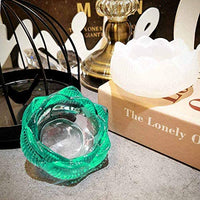 Lotus Flower Candelero de resina epoxi Moldes de fundición, para bandeja de bricolaje maceta joyería cigarrillo cenicero decoración del hogar (2 piezas) - Arteztik
