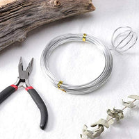 Alambre de aluminio plateado de 0.118 in/0.079 in/0.059 in, alambre de armadura de metal suave para hacer muñecas y manualidades (16.4 ft)., 1.5mm - Arteztik
