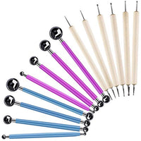 SENHAI 14 herramientas de modelado de arcilla polimérica, para esculpir bolas, bolígrafo arrugado, para tallado de arcilla de cerámica, repujado, pintura de roca, decoración de uñas, herramientas de bricolaje - Arteztik
