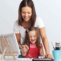 Juego de pintura acrílica RISEBRITE para niños, 47 piezas, incluye pintura no tóxica, caballete de mesa, pinceles de pintura, lienzo, almohadilla de pintura y más suministros de arte para niños - Arteztik
