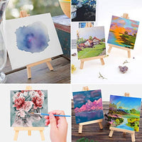 Audab - Juego de 20 lienzos de pintura de 3.9 x 3.9 in con mini caballete de madera - Arteztik
