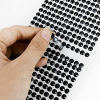 4098 pegatinas de diamantes de imitación, 5 hojas de 3/4/5/0.236 in, autoadhesivas, color negro, para manualidades, cuerpo, maquillaje de uñas, festival, carnaval (color negro mixto) - Arteztik
