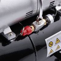 Timbertech Airbrush Kit with Compressor and Paint AS-186K, Airbrush Compressor with 3L Air Tank, Dual Action Gravity Feed Airbrush Gun, 5 Primary Opaque Acrylic Paints, Airbrush Hose (110-120V) - Arteztik
