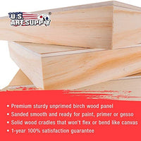 U.S. Art Supply - Tableros de madera de abedul para verter, 4 x 12 pulgadas, galería, 1 – 1/2 pulgadas de profundidad, cuna (paquete de 4) – Lienzo de pared de madera de profundidad de artista – Pintura para manualidades mixtas, acrílico, aceite, encausta - Arteztik
