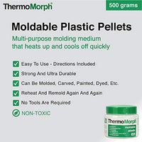 Pellets de plástico moldeable ThermoMorph, reutilizables, reutilizables, térmicas, plegables, ideales para esculpir y manualidades, perfectos para dientes falsos y afilados de Cosplay, 8.8 onzas - Arteztik
