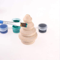 Árbol de Navidad de madera sin terminar DIY Árbol de Navidad de madera natural en blanco para árbol de Navidad Muñecas de grafiti de mano para fiestas de vacaciones Pack de 10 piezas - Arteztik
