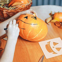 20 plantillas de Halloween para decoración de bricolaje, reutilizables, de plástico, para manualidades, decoración, papel, dibujo, vidrio, puerta, cuerpo, madera - Arteztik
