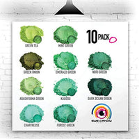 Pigmento en polvo de Mica "té verde" (1.76 oz), aditivo multiusos para manualidades y manualidades, carpintería, bombas de baño naturales, resina, pintura, epoxi, jabón, esmalte de uñas, bálsamo de labios (té verde, 1.76 oz). - Arteztik
