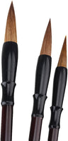 BQLZR excelente pincel para caligrafía china Kanji Japanese Sumi de pelo de lobo, tamaño grande, mediano y chico, paquete de 3 - Arteztik
