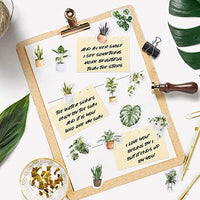 OIIKI - 225 pegatinas para álbumes de recortes con plantas verdes de oxígeno, multicolor - Arteztik
