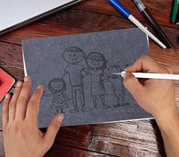 Selizo - 100 hojas de papel de trazado de transferencia de carbono negro para copiar papel gráfico de grafito y trazar en relieve para grabado de madera, papel, lienzo - Arteztik
