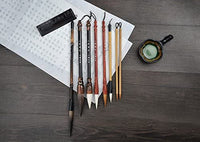 hmay de pincel de caligrafía china tradicional Sumi Pintura Dibujo cepillo para polvo 8pcs/pack - Arteztik
