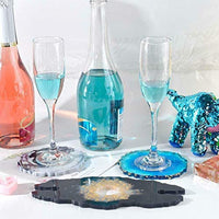 dressplus - Juego de 3 moldes de silicona para vino, bandejas de vidrio irregular de ágata, posavasos, moldes de resina epoxi para manualidades, cuencos y decoración del hogar - Arteztik
