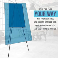 US Art Supply - Caballete de acero negro 63", de plegado fácil. - Arteztik
