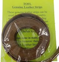 Correas de piel TOFL para artesanías, 4 onzas 1/6" de grosor, 1/2" de ancho y 72" de largo - Arteztik
