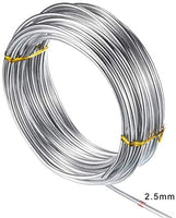 ZIIYAN - Alambre de aluminio flexible para hacer muñecas, esqueleto, bricolaje, envolver alambre, escultura y manualidades, 2.5mm - Arteztik
