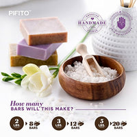 Pifito Premium - Base de jabón para derretir y verter manteca de cacao – Base de jabón de glicerina vegetal natural – Excelente suministros para hacer jabón hecho a mano - Arteztik
