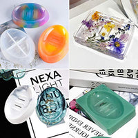 2PCS Silicone Soap Dish Resin Mold Oval/Square Drain Soap Box with Holes Epoxy Resin Casting Mould Home Organizer for Making Jewelry Tray Dishes Storage Indoor Decor Art Supplies Ideal Gift - Arteztik
