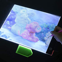 Bolsa protectora de mano para bloc de luz A4, accesorios de pintura de diamantes, funda para portátil con bolígrafos, rascador y placa de pintura de diamante - Arteztik
