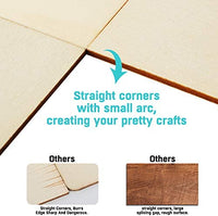 Tablero de madera sin terminar – 100 piezas de 3.0 x 3.0 in en blanco natural rebanadas de madera cuadrada para manualidades, pintura, Scrabble azulejos, posavasos, pirografía, decoraciones - Arteztik
