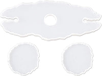 FatCat - Molde de silicona para copas de vino, herramientas de resina para hacer copas de vino (1 soporte para taza + 2 posavasos) - Arteztik
